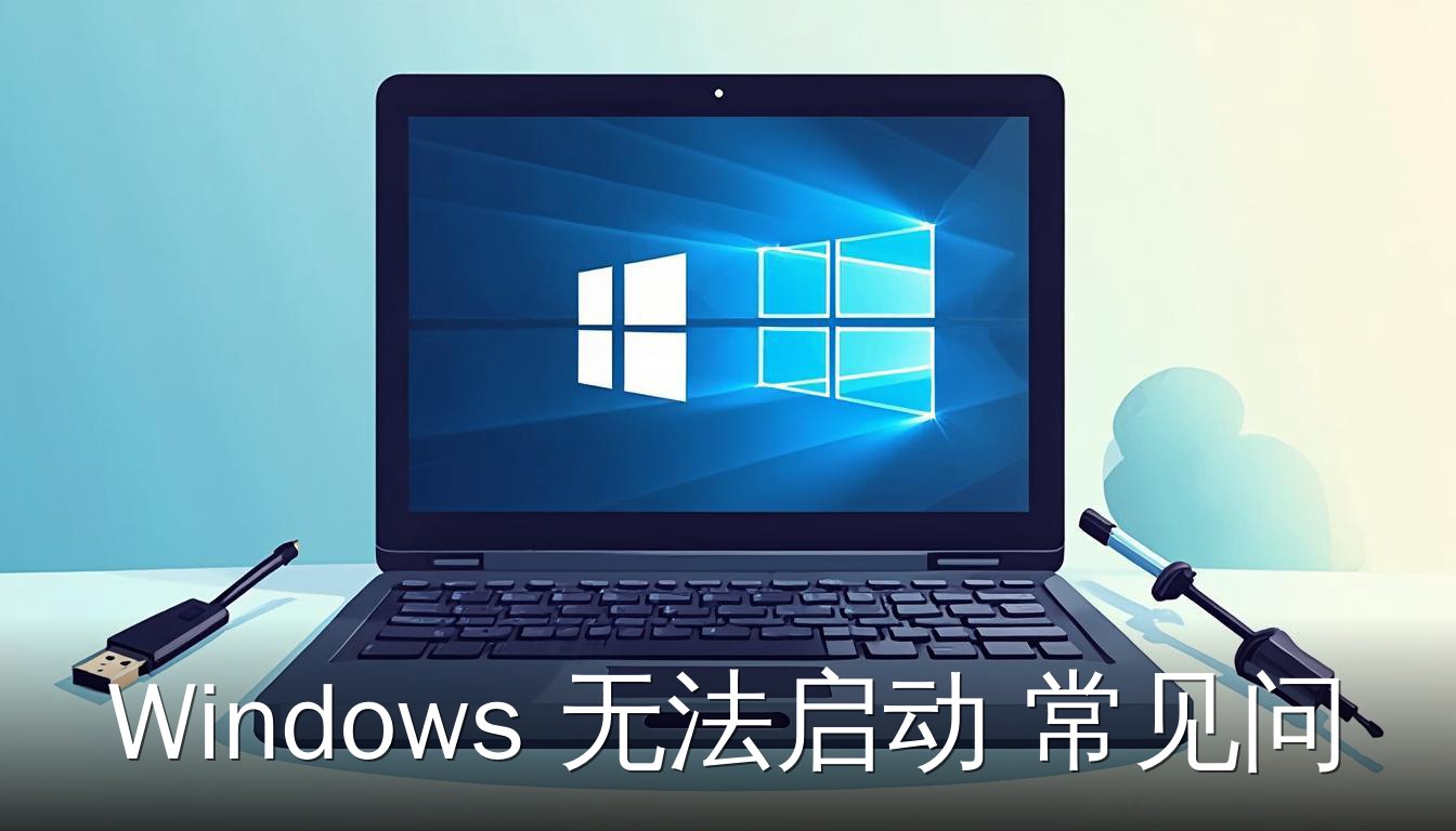 Windows 无法启动 常见问题 封面图 笔记本电脑 屏幕 显示 启动 循环 故障 修复