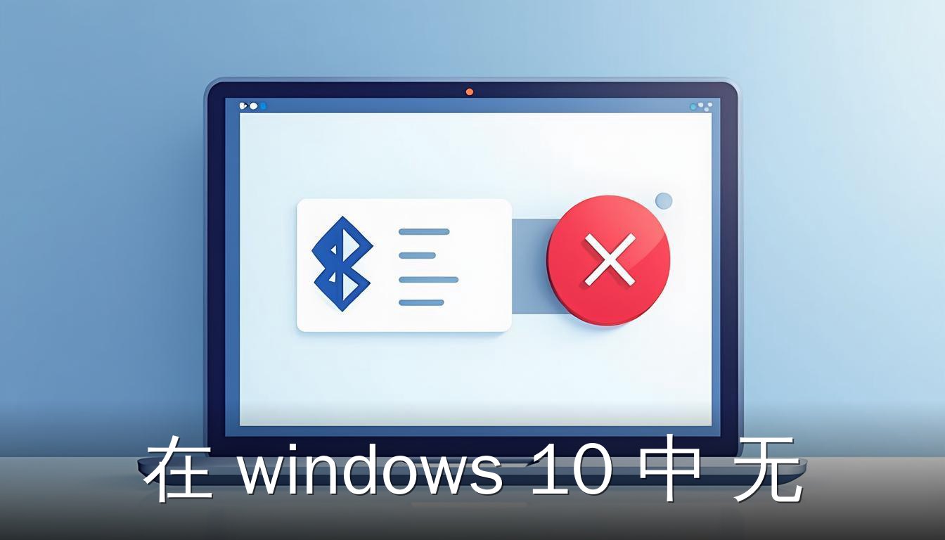 在 Windows 10 中无法打开蓝牙，蓝牙开关灰色不可点击的扁平插画
